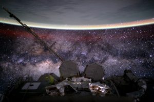 Earth and Milky Way from space