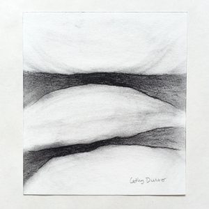 "Crack 2", charcoal drawing by Cathy Durso