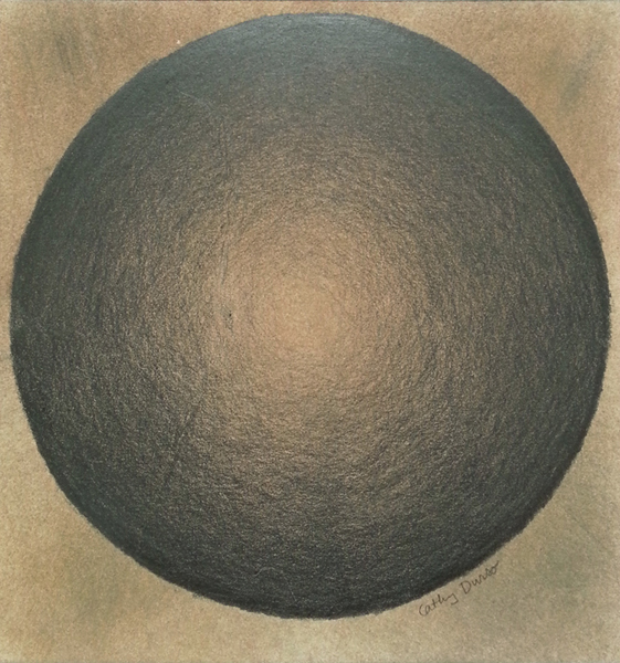 Black Sphere on Brown