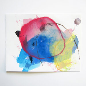 Colorful, abstract mixed media artwork
