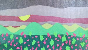 Pink and Green Landscape