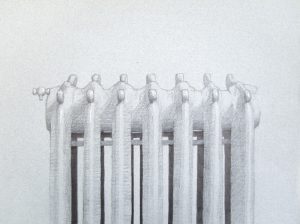 Radiator drawing by Cathy Durso