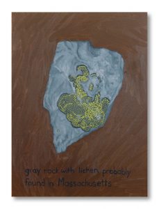 Gray Rock with Lichen - painting by Cathy Durso