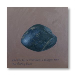 Smooth, Black Rock - painting by Cathy Durso
