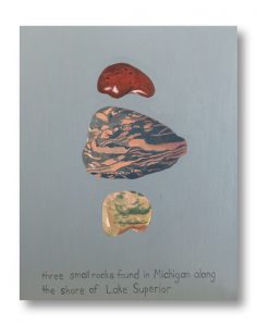 Three Small Rocks - painting by Cathy Durso