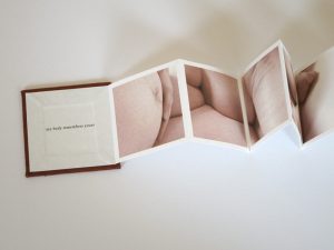 My body remembers yours - artist's book by Cathy Durso